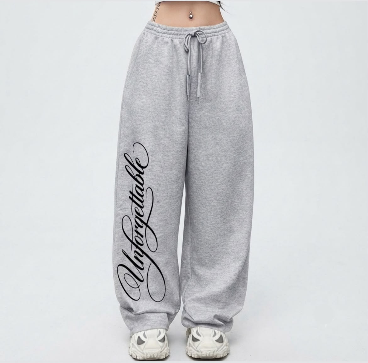 Calça Wide Leg Moletom Baddy