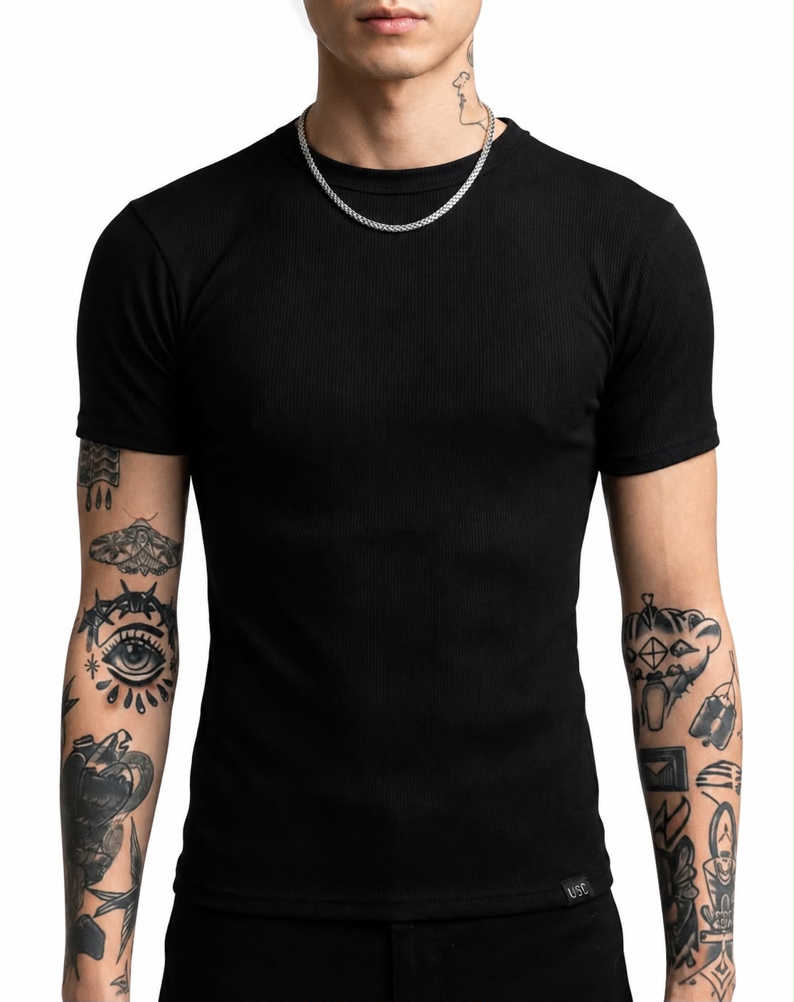 Camiseta Americana Canelada Justa Premium
