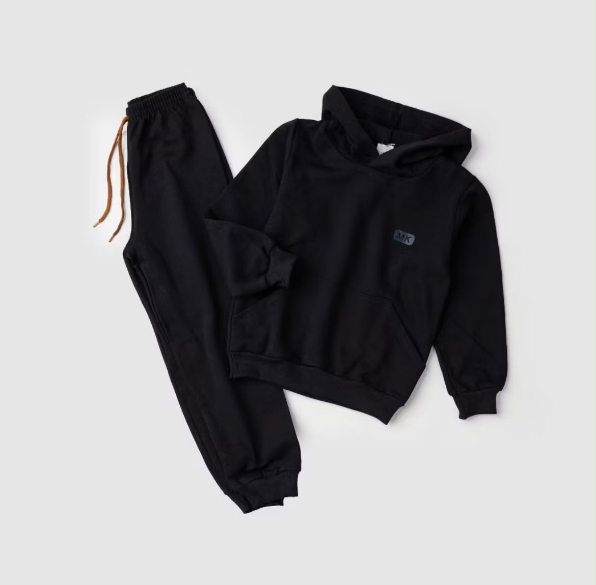 Conjunto Moletom Peluciado infantil Masculino - Preto