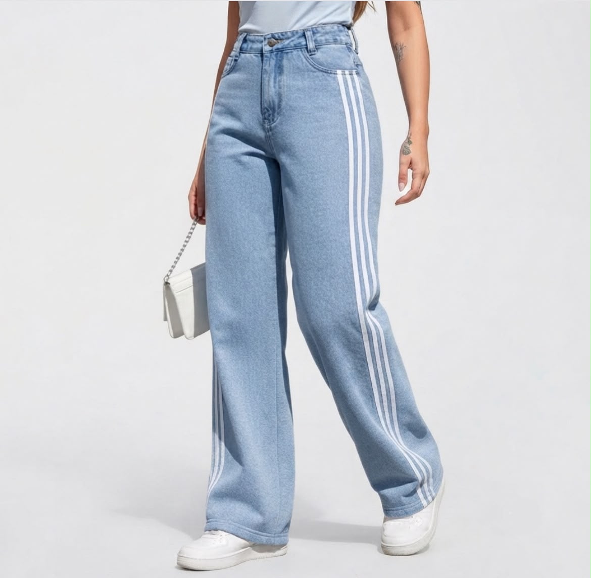 Calça Cargo Wide Leg Cintura Alta